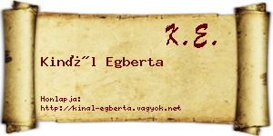 Kinál Egberta névjegykártya